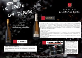 Champagne Chassenay d'Arce - Palmarès 2016